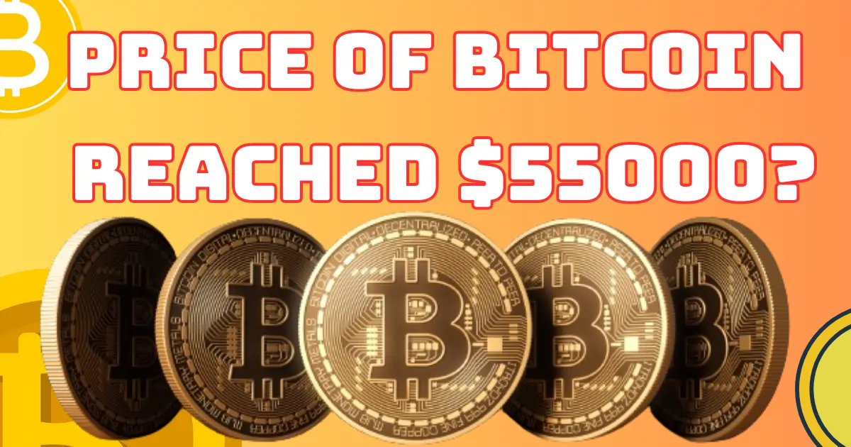 price of Bitcoin reached $55000